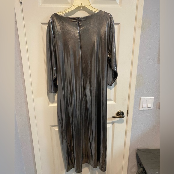 Liquid Silver Cocktail Dress - Picture 3 of 5